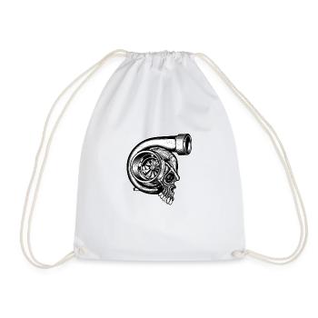 Turbocharger Boost Petrol Screwdriver Turbo Gift - Drawstring Bag - white - Front
