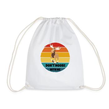 moose for people who like moose - Drawstring Bag - white - Front