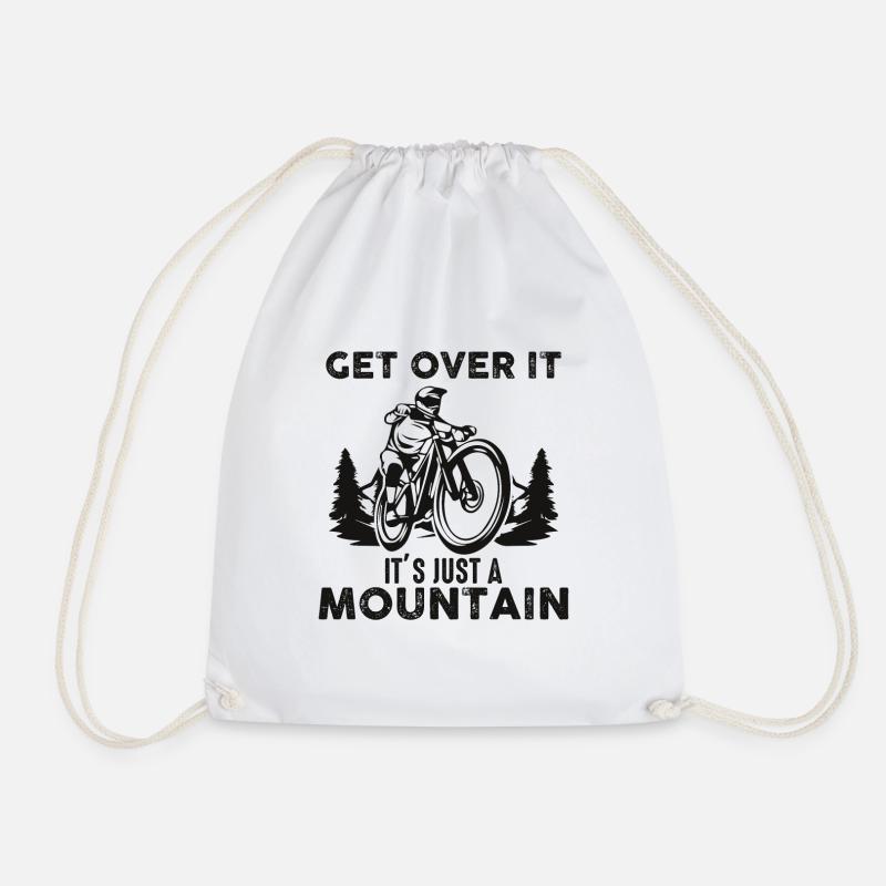MTB "IT`S JUST A MOUNTAIN" Shirt - Turnbeutel - Weiß