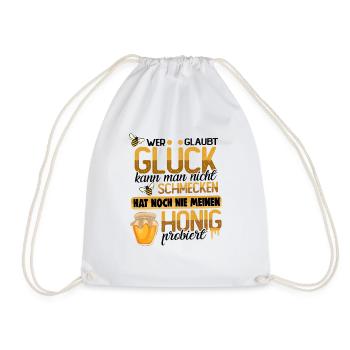 Glück kann man schmecken das Rezept heißt Honig - Turnbeutel - Weiß - Vorne