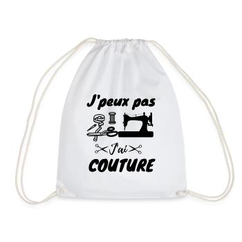 Je peux pas j'ai couture - Sac de sport léger - blanc - Devant