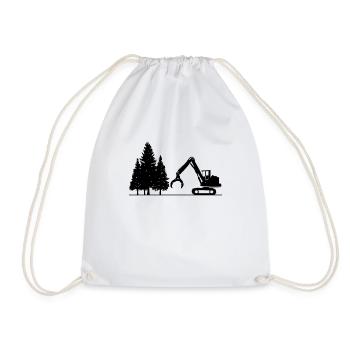 Harvester design - Drawstring Bag - white - Front