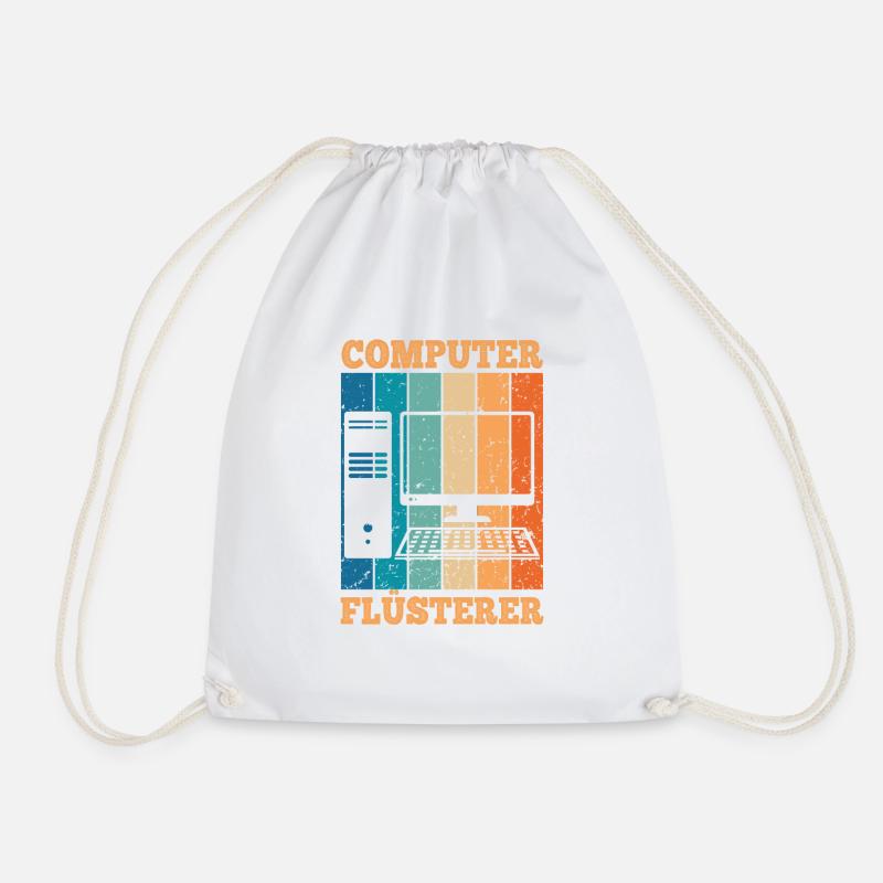 Computerflüsterer Informatiker Retro PC Computer - Turnbeutel - Weiß
