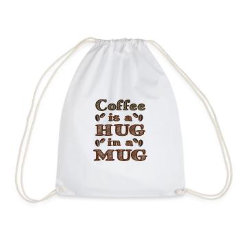 Coffee is a Hug in a Mug - Turnbeutel - Weiß - Vorne