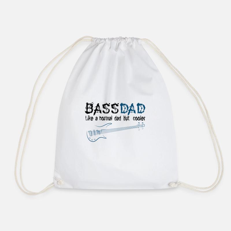 Bass guitarist dad - Drawstring Bag - white