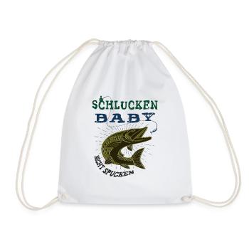 Pike fishing - Drawstring Bag - white - Front