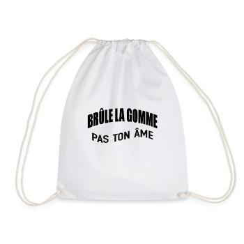 BRÛLE LA GOMME pas ton âme - Sac de sport léger - blanc - Devant