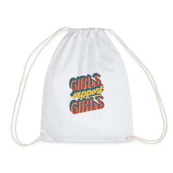 Les filles soutiennent le cadeau féministe des filles - Sac de sport léger - blanc - Devant