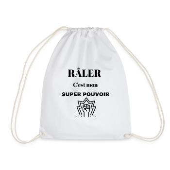 râler c est mon super pouvoir - Sac de sport léger - blanc - Devant