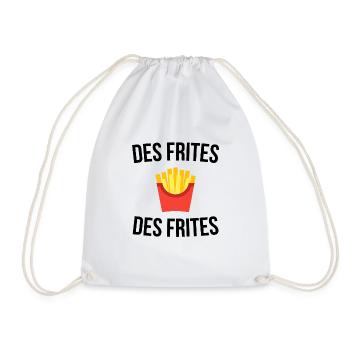 Des frites, des frites ! - Sac de sport léger - blanc - Devant