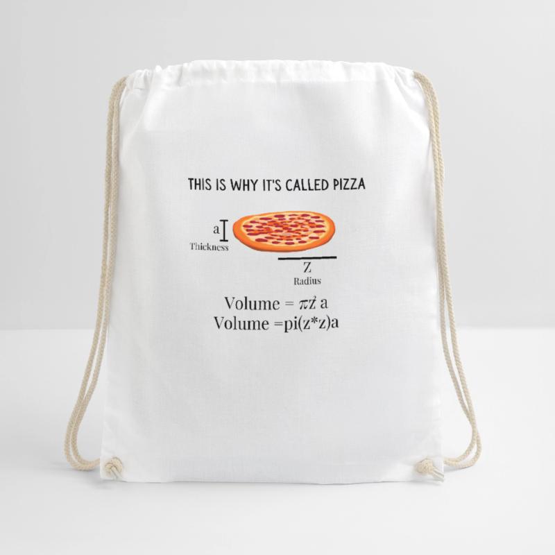 Pizza Math Pi Student Engineer Professor Drawstring Bag
