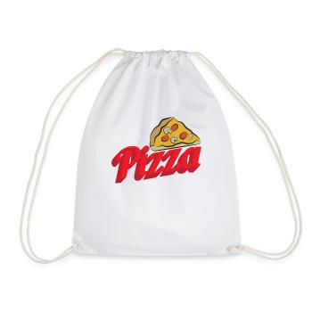 Pizza - Turnbeutel - Weiß - Vorne