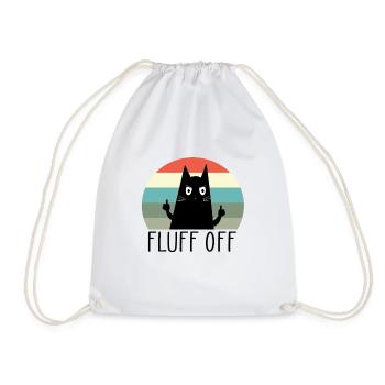 cat cats cat - Drawstring Bag - white - Front