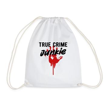 TRUE CRIME: True Crime Junkie - Turnbeutel - Weiß - Vorne