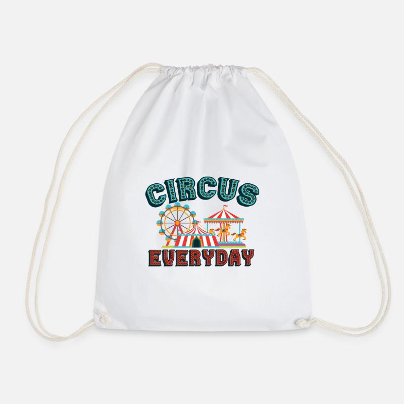 Every day the circus is hip - Drawstring Bag - white
