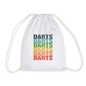 darts darts darts - Drawstring Bag - white - Front