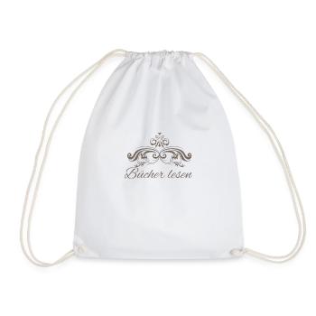 Read books - Drawstring Bag - white - Front