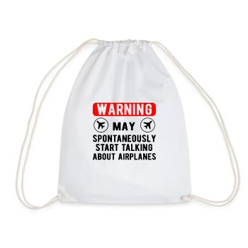 Aviation Airline Pilot Gift parle des avions - Sac de sport léger - blanc - Devant