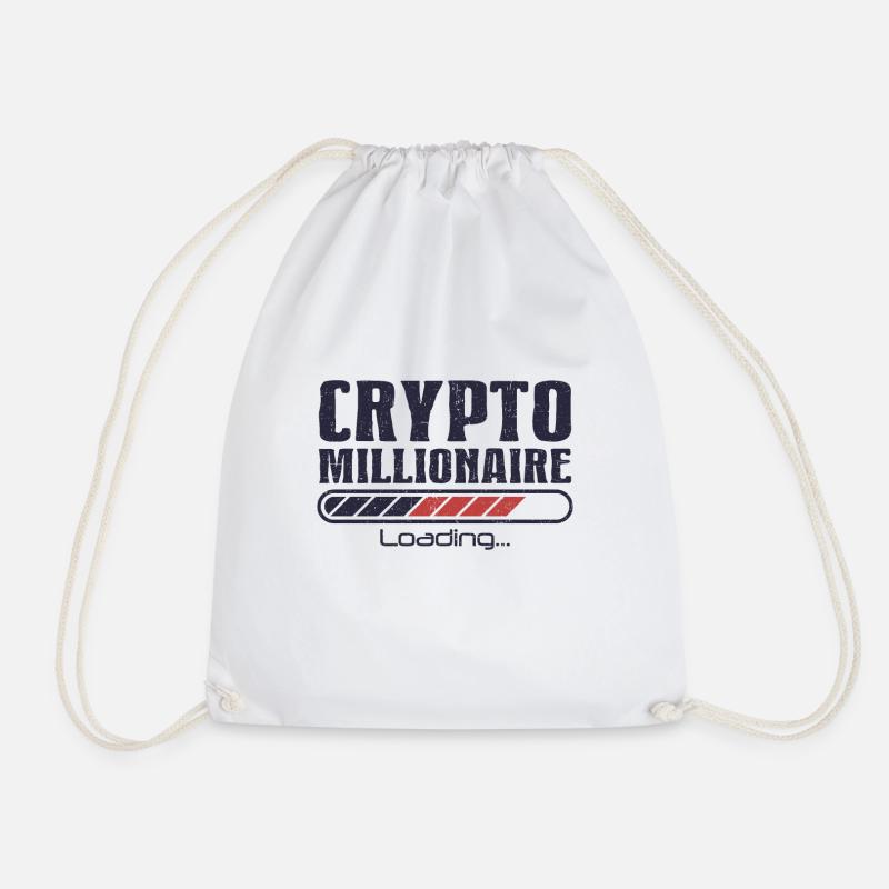 Crypto Millionär lustige Bitcoin Crypto - Turnbeutel - Weiß