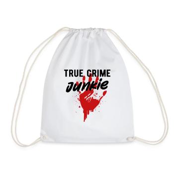 TRUE CRIME: True Crime Junkie - Turnbeutel - Weiß - Vorne