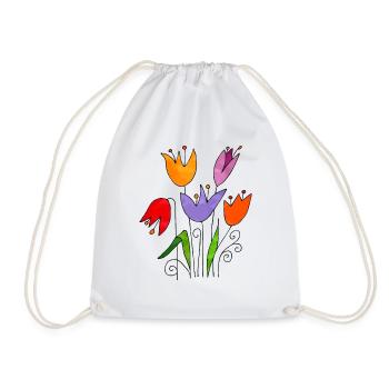 Fleurs - Sac de sport léger - blanc - Devant