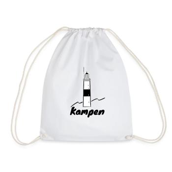 Kampen Sylt lighthouse - Drawstring Bag - white - Front