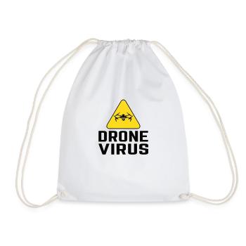 Drone Virus Drohne Drohnen Pilot Geschenk - Turnbeutel - Weiß - Vorne