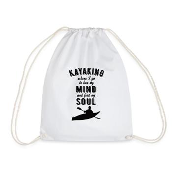 KAYAKING: Kayaking Soul - Drawstring Bag - white - Front