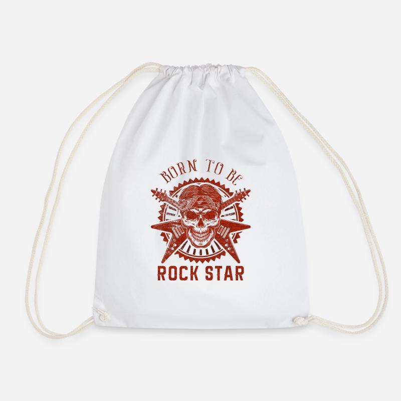Born for the rock - Drawstring Bag - white