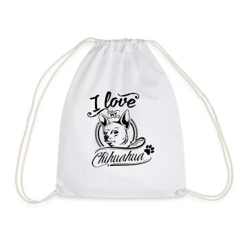 Chihuahua Motiv - I Love my Chihuahua - Turnbeutel - Weiß - Vorne
