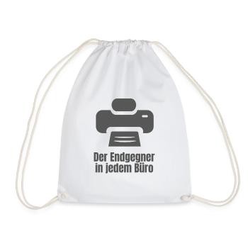 Der Endgegner in jedem Büro - Turnbeutel - Weiß - Vorne