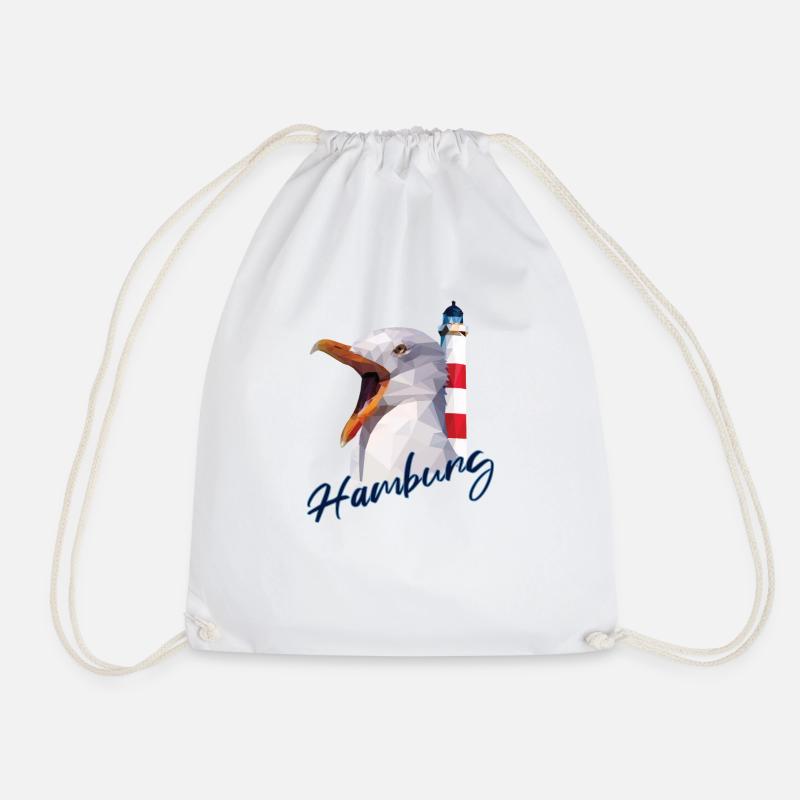 Hamburg Hamburger norddeutsch Möwe Geschenk - Turnbeutel - Weiß