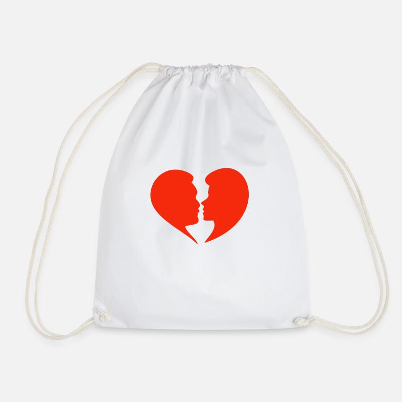 Valentine's day, Valentine's day, Valentine's day - Drawstring Bag - white
