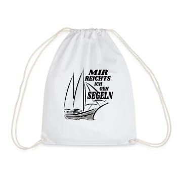 Mir Reichts ich geh Segeln - Segler - Turnbeutel - Weiß - Vorne