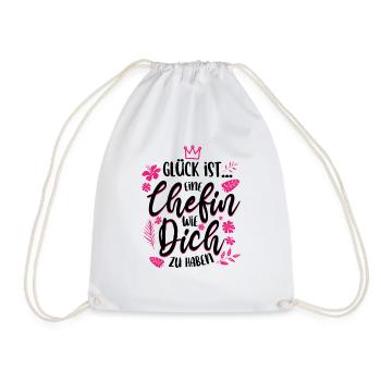 Chefin Geschenkidee - Turnbeutel - Weiß - Vorne