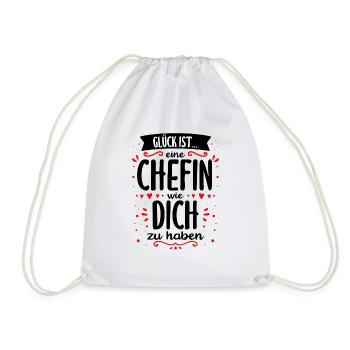 Geschenk für Chefin - Turnbeutel - Weiß - Vorne