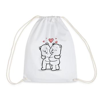 Best friend friendship valentines day gift - Drawstring Bag - white - Front