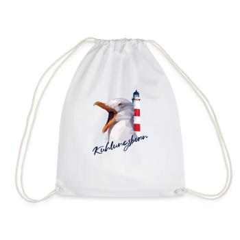 Kühlungsborn Baltic Sea coast beach souvenir gift - Drawstring Bag - white - Front