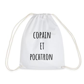 COPAIN ET POCHTRON idée cadeau humour - Sac de sport léger - blanc - Devant