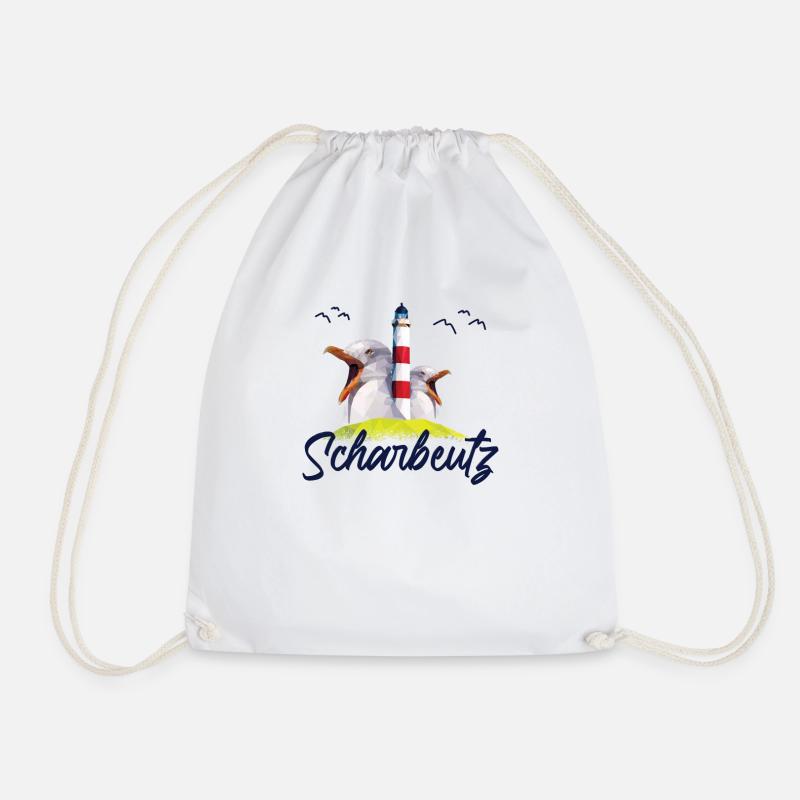 Scharbeutz Strand Ostseeküste Souvenir Geschenk - Turnbeutel - Weiß