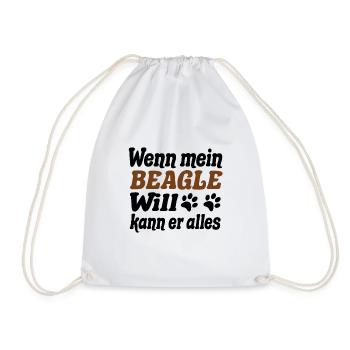 Beagle - Turnbeutel - Weiß - Vorne