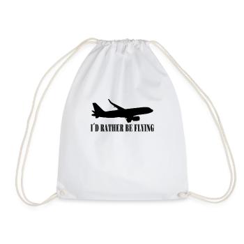 Aviation Airplane Airline Pilote Gift rater flying - Sac de sport léger - blanc - Devant