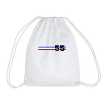 Cinquante-cinq et le comptage tri-bande - Sac de sport léger - blanc - Devant