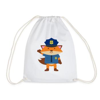 Police Uniform - Drawstring Bag - white - Front