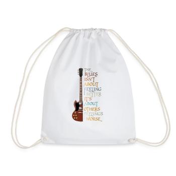Blues Jazz Gitarre Musikstil Geschenk - Turnbeutel - Weiß - Vorne