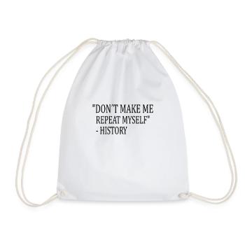 HISTORY: don 1er make me repeat myself - Sac de sport léger - blanc - Devant