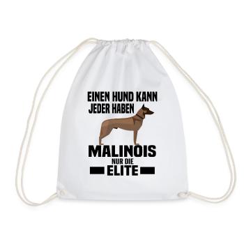 Belgian Malinois Agility Schutzhund - Turnbeutel - Weiß - Vorne