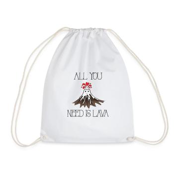 All you need is lava sweet love volcano - Drawstring Bag - white - Front