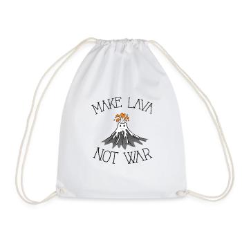 Make Lava not War Sweet Love Volcano - Drawstring Bag - white - Front