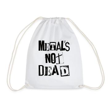 Metal Is Not Dead - Vintage Grunge - Heavy Metal - Drawstring Bag - white - Front